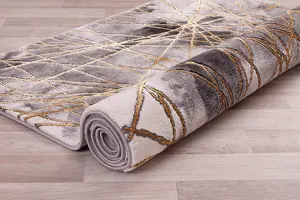 Bianco Rug 185TA Grey/Gold Home Décor