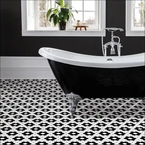 Floorpops Biscotto Black Peel and Stick Floor Tiles FP3931