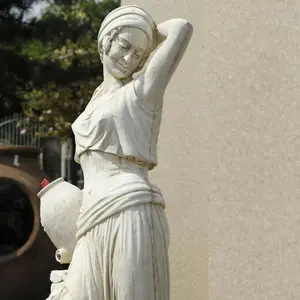 Pretty Gypsy Girl With Jug Water Fountain