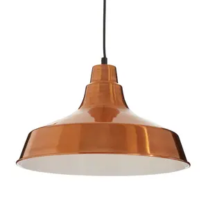 Interiors by Premier Brinn Copper Finish Pendant Light