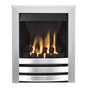 Focal Point Langham multi flue Chrome effect Remote controlled 3.1kW Gas Fire