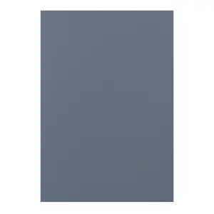 GoodHome Alisma Matt blue Slab Highline Cabinet door (W)500mm (H)715mm (T)18mm