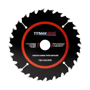 Titman Edge TCT Mitre Saw Blade 216mm x 30mm x 24 Tooth - TB2162430N