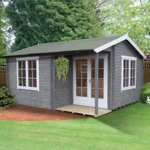 Shire Twyford 16x17 ft & 2 windows Apex Wooden Cabin - Assembly service included