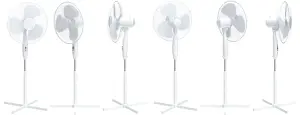 16inch Low Noise Oscillation Pedestal Fan - White