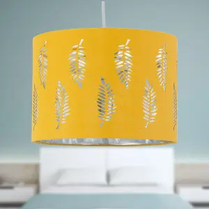 First Choice Lighting Fern Ochre Cut Out 30cm Pendant Lightshade