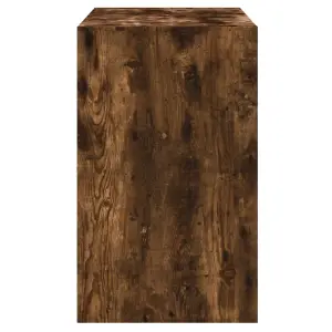 Berkfield Shoe Cabinet Smoked Oak 80x42x69 cm Engineered Wood