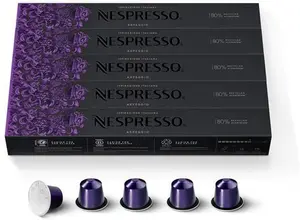 Nespresso Original Coffee Pods - 50 Inspiranzione Arpeggio Capsules For Nespresso Machines. Make Espressos, Cappuccino And Macchiato At Home. A