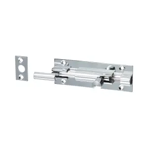 Timco - Necked Barrel Bolt - Polished Chrome (Size 75 x 25mm - 1 Each)