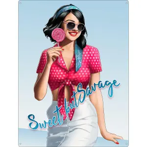 Grindstore Sweet But Savage Plaque Blue/Pink (One Size)