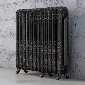 Arroll Daisy Cast iron Silver 12 Column Radiator, (W)814mm x (H)794mm