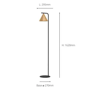 EGLO Narices Black And Gold Floor Lamp