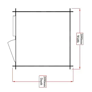 Shire Hartley 7x7 ft & 1 window Apex Wooden Cabin (Base included) - Assembly service included