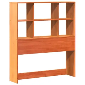 Berkfield Bookcase Bed without Mattress Wax Brown 75x190 cm Small Single Solid Wood Pine