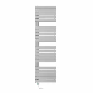 Rinse Bathrooms Designer WiFi Thermostatic Electric Bathroom Heated Towel Rail Radiator with Timer Flat Panel 1800x500mm Chrome