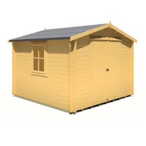 Shire 10x10 Bradley Log Cabin - 19mm Thick Logs