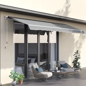 Outsunny Retractable Awning for Door & Window Garden Shelter Canopy 3 x 2m