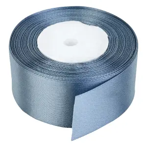 40mm Dark Silver Double Sided Satin Polyester Ribbon Roll, 25 metres