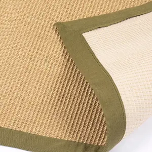 Swinton Sisal Jute 60x230cm Green Colour Boucle Runner