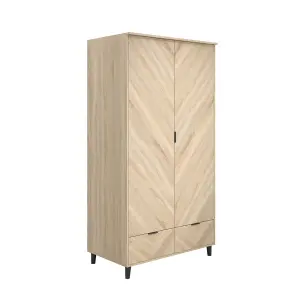 STOCKHOLM CHEVRON 2 DOOR WARDROBE (2 PACKS)