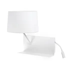 Luminosa Handy 1 Light Indoor Wall Light Reading Lamp White, E27