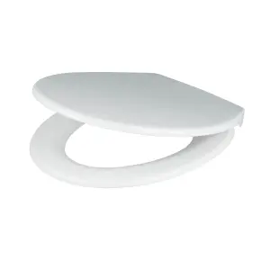 Cooke & Lewis Diani White Round Soft close Toilet seat