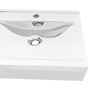 Berkfield Wash Basin with Overflow 60x46x16 cm Ceramic Silver