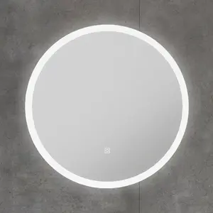 NxtGen Oregon LED 600mm Round Illuminated Bathroom Mirror with Demist Pad