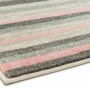 Colt CL11 Stripe Rugs in Pink by Asiatic - 120x170cm