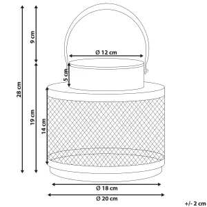 Beliani Modern Lantern YAMDENA Metal Black