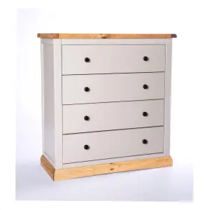 Bomporto 4 Drawer Chest of Drawers Brass Knob