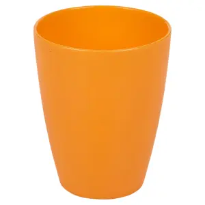 URBNLIVING 10cm Height Orange 6 Small Plastic Drinking Cups 330ml