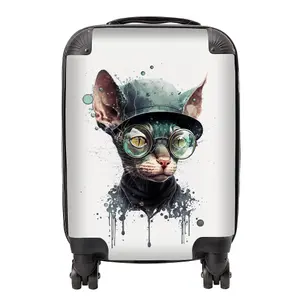 Cornish Rex Cat Splashart Suitcase - Small