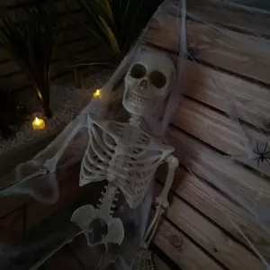 3ft Full Skeleton Halloween Decoration with LED Eyes