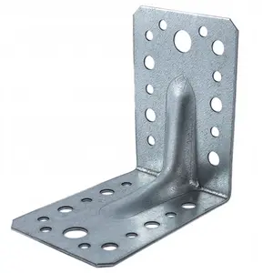 Pack of 4 Heavy Duty Galvanised Reinforced Angle Brackets 90x90x65mm