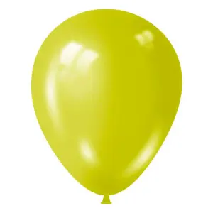 Fantasia Latex Shiny Balloons (Pack of 15) Yellow (One Size)