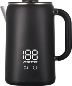 1.7L Double Layer Anti-Hot Household Smart Electric Kettle, 304 Stainless Steel Large Capacity Electric Kettle