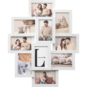 Collage Picture Frames White Wall Mounted Collage Multiple Photos Frame