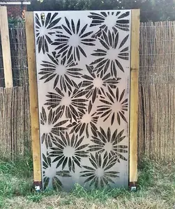 Daisies Decorative Screen Wall Art  1.8m Tall