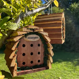 Wooden Hanging Ladybird & Insect House (Set of 2)