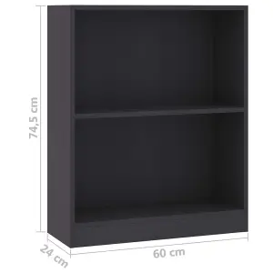 Berkfield Bookshelf Grey 60x24x74.5 cm Engineered Wood