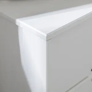 Ulti 2 Drawer Bedside Table White