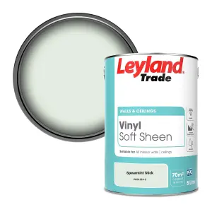 Leyland Trade Vinyl Soft Sheen Walls & Ceilings Emulsion Paint Spearmint Stick (PPG1224-2) - 5L