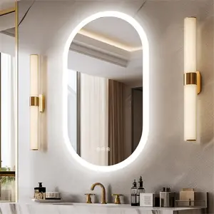 Oval LED Wall Mirror 80cm H x 50cm W