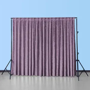 4x1M Crushed Velvet Backdrop, Photography Background Blackout Curtain - Lavender