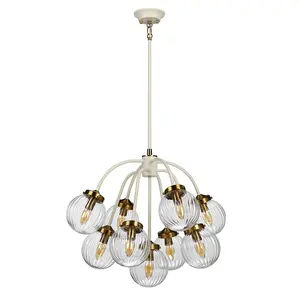 Elstead Cosmos 9 Light Pendant Globe Glass Shades