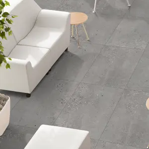 Mythos Matt Grey Stone Effect Porcelain Outdoor Tile - Pack of 10, 5.4m² - (L)600x(W)900mm