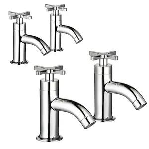 Mira Shower Revive Basin Pillar Taps 2.1819.002 + Bath Pillar Tap 2.1819.003