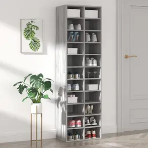 Berkfield Shoe Cabinet Grey Sonoma 54x34x183 cm Engineered Wood