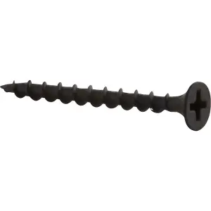 Picardy Phosphate Drywall Screws (Pack Of 100) Black (0.42 x 10cm)